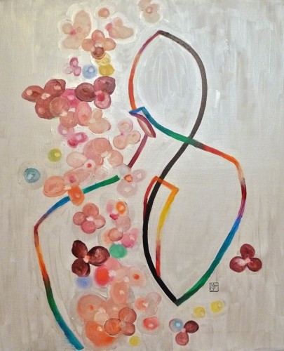 352 50x60cm A woman in the Spring. A+O. 2013-352