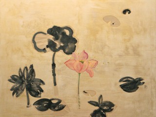 80x100cm Imagination. Silk, ink, oil on linen canvas. 2011-309